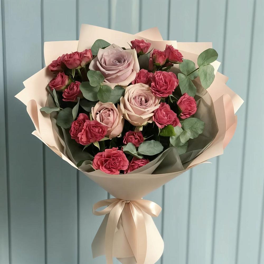 Букет цветов из: Гвоздики и Розы в Ибреси