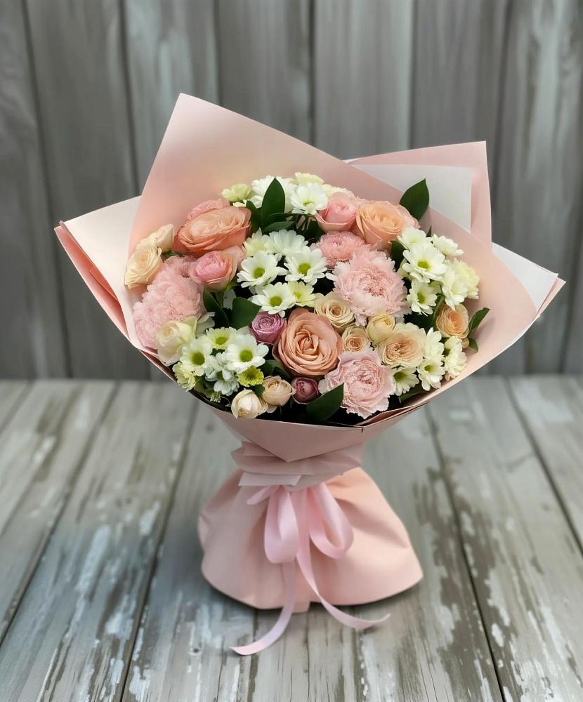 Букет цветов из: Гвоздики, Розы и Хризантемы в Ибреси