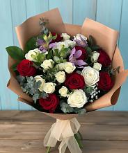 Букет цветов из:  Розы и Альстромерии в Ибреси