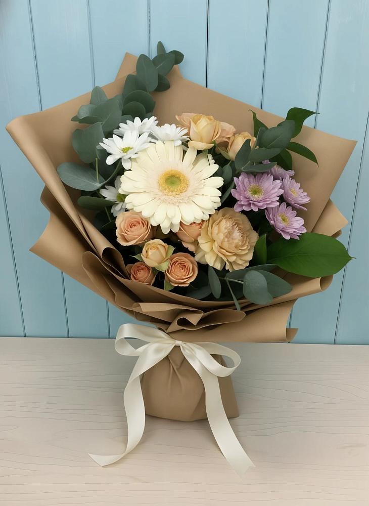 Букет цветов из: Герберы и Хризантемы в Ибреси