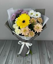 Букет цветов из:  Розы, Герберы и Хризантемы в Ибреси