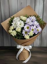 Букет цветов из:  Хризантемы и Розы в Ибреси