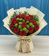 Букет цветов из:  Розы и Хризантемы в Ибреси