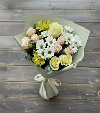 Букет цветов из:  Альстромерии, Розы и Хризантемы в Ибреси
