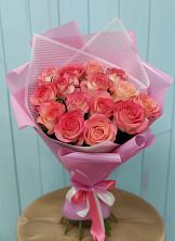 Букет 15 Розовых роз Равель в Ибреси